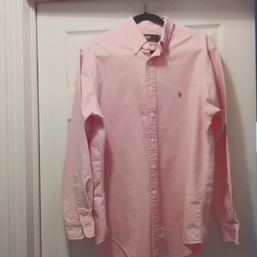 Ralph Lauren long sleeved  pink Polo shirt